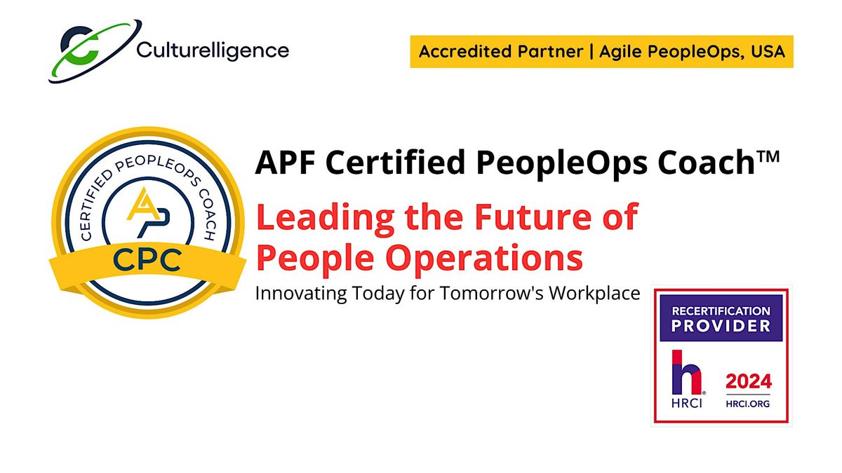 APF Certified PeopleOps Coach\u2122 (APF CPC\u2122) | Apr 08-11, 2025