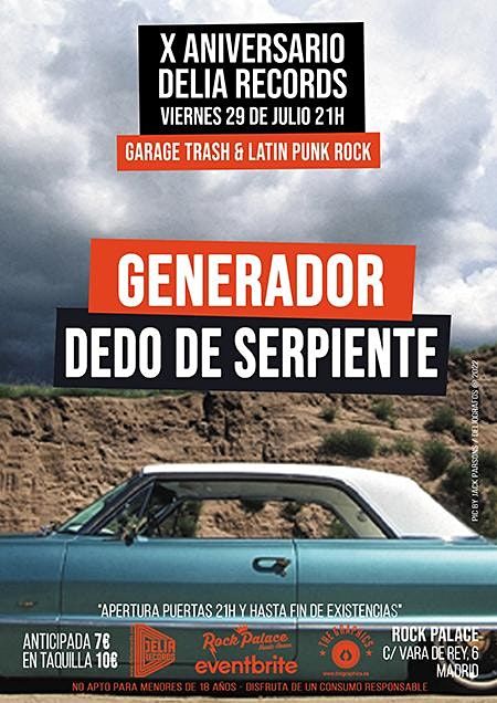 GENERADOR + DEDO DE SERPIENTE [Madrid @ Rock Palace]
