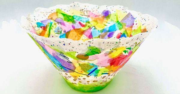 Tissue Paper Bowl and Luminaria