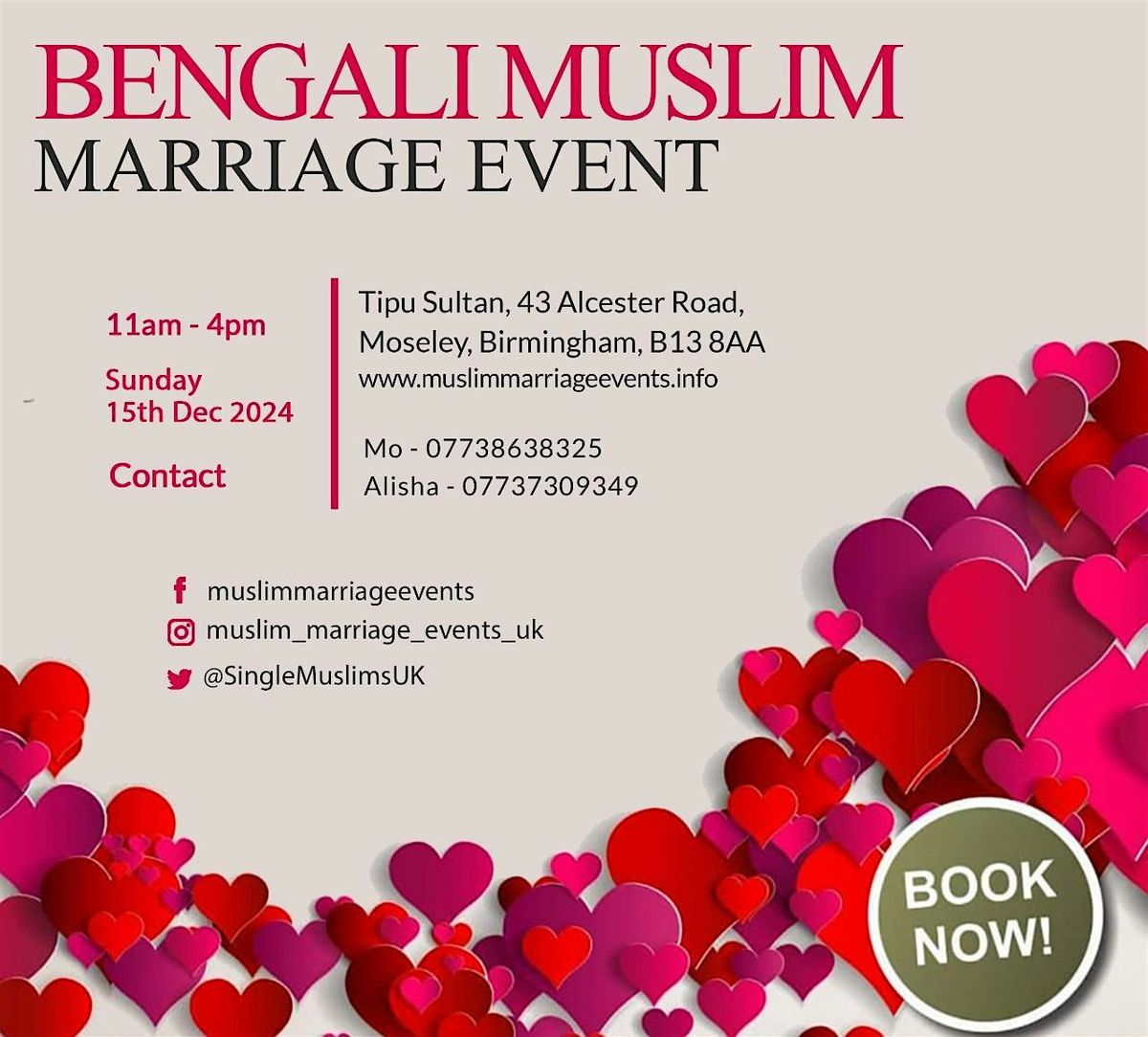 Birmingham Bengali Muslim Marriage Events