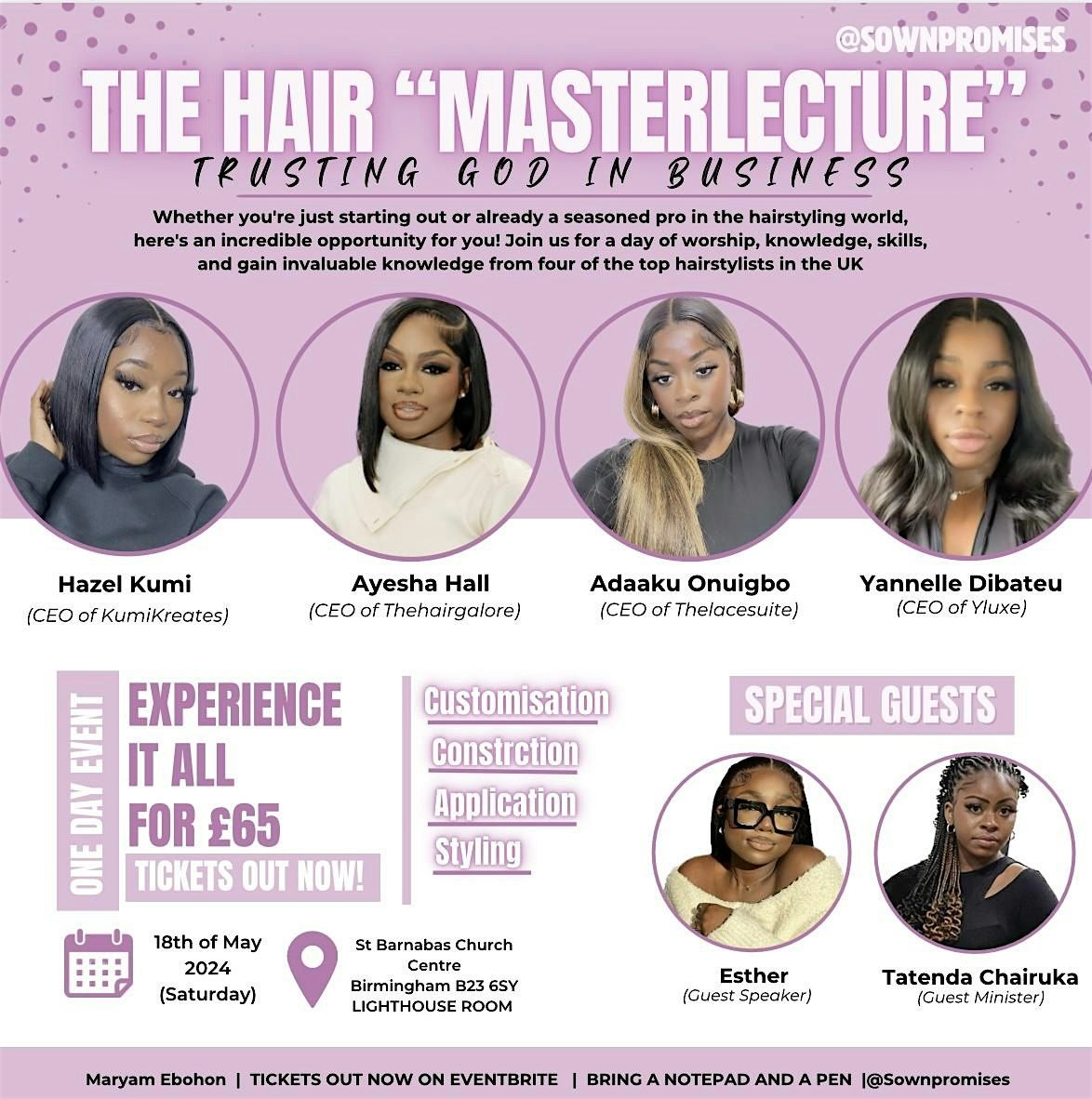 SOWNPROMISES : THE HAIR "MASTERLECTURE\u201d