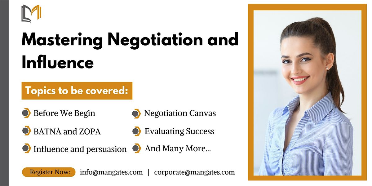 Mastering Negotiation and Influence 1 Day Workshop in Corona, CA