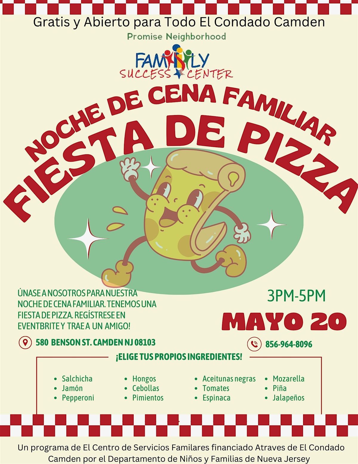 Come eat pizza and have fun!