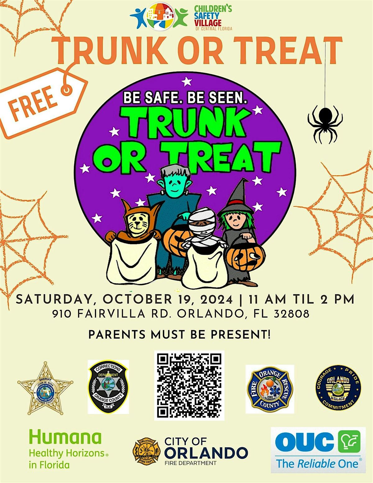 13th Annual Children's Safety Village Trunk or Treat