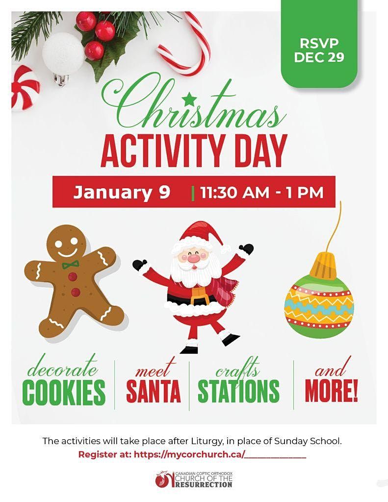 Coptic Orthodox Christmas 2022 Christmas Activity Day, Canadian Coptic Orthodox Church Of The  Resurrection, Mississauga, 9 January 2022