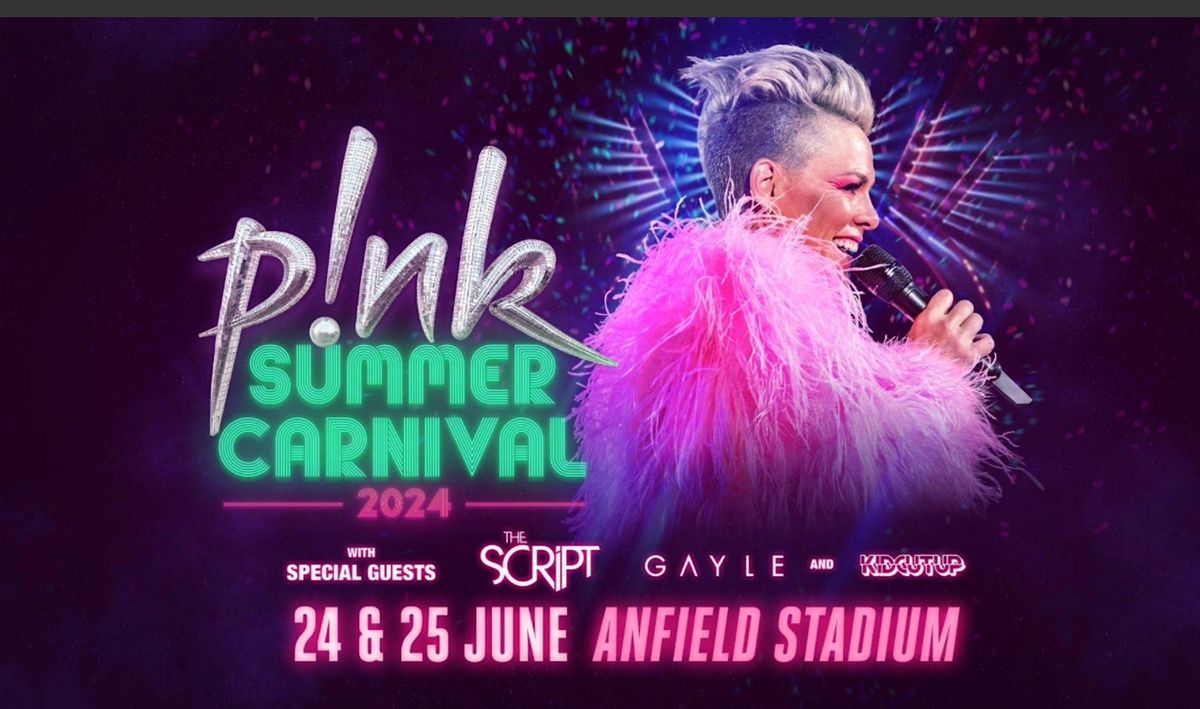 Pink Summer Carnival Concert Anfield Secure Parking L4 5RH 900 metres away