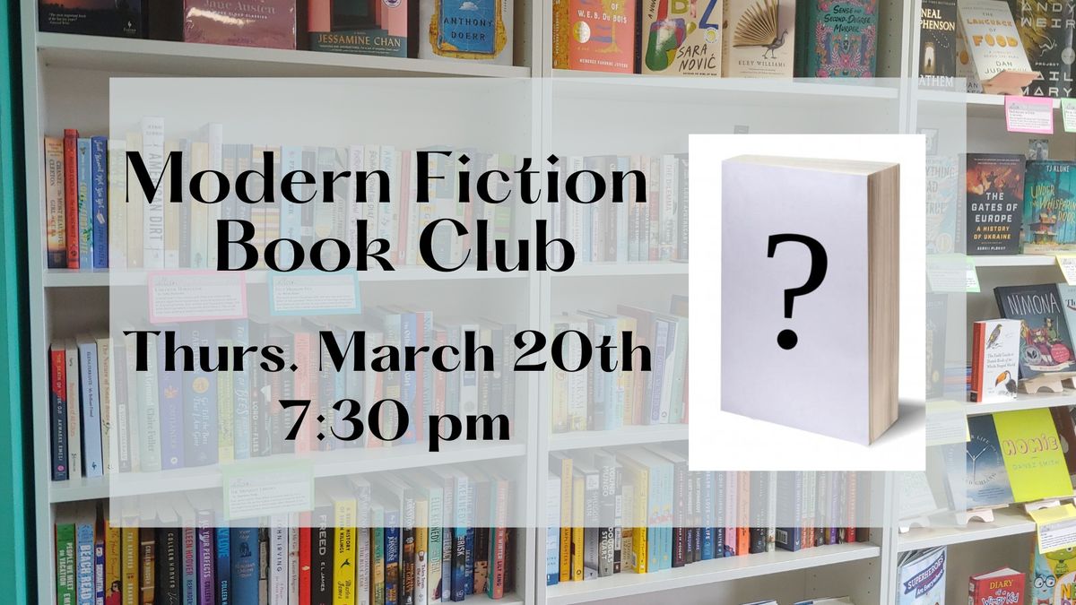 Modern Fiction Book Club - March 2025