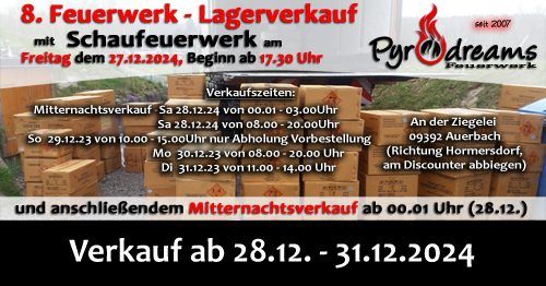 Feuerwerkspr\u00e4sentation und Verkauf