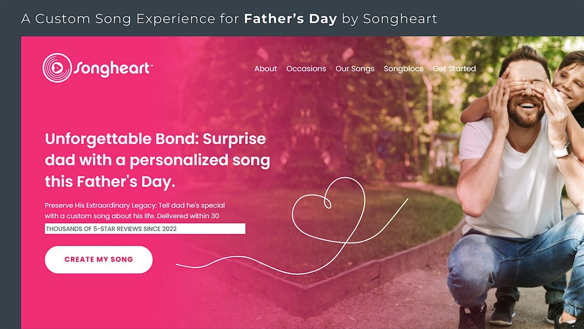 Custom Song Gift Experiences for Father's Day