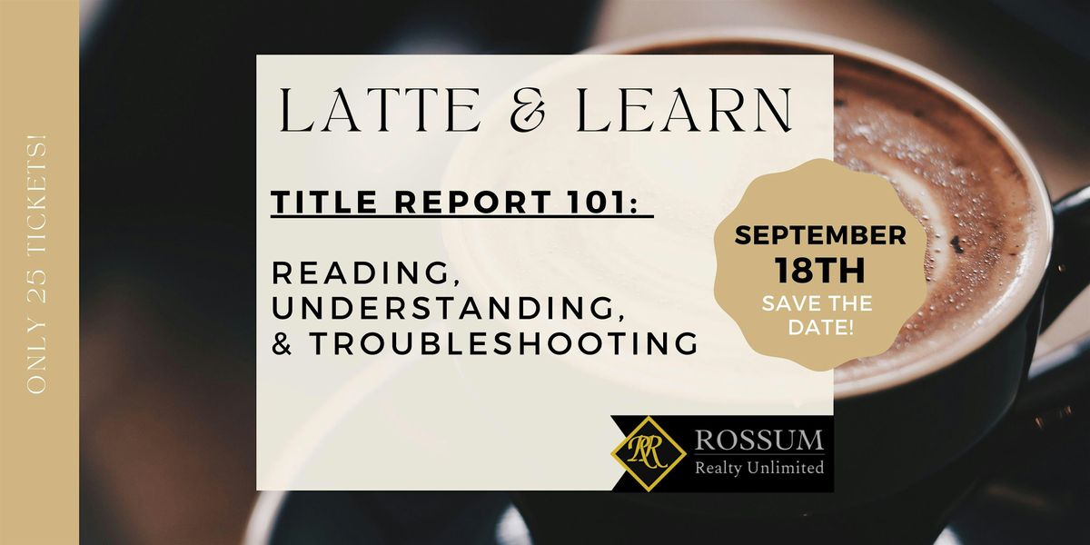 Late and Learn: Title Report 101