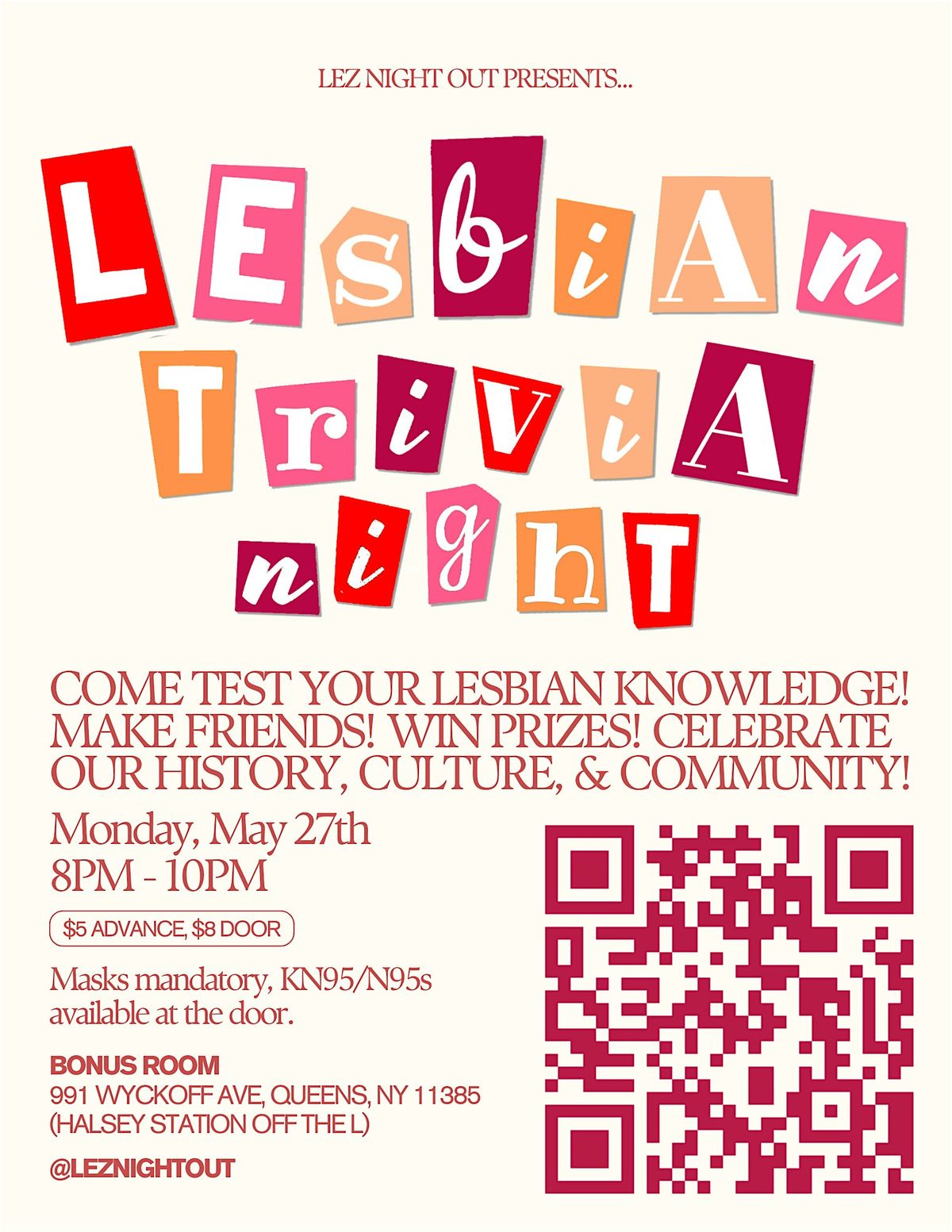 Lesbian Trivia Night @ The Bush
