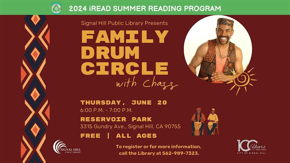 Free Family African Drum Circle in the park with Chazz