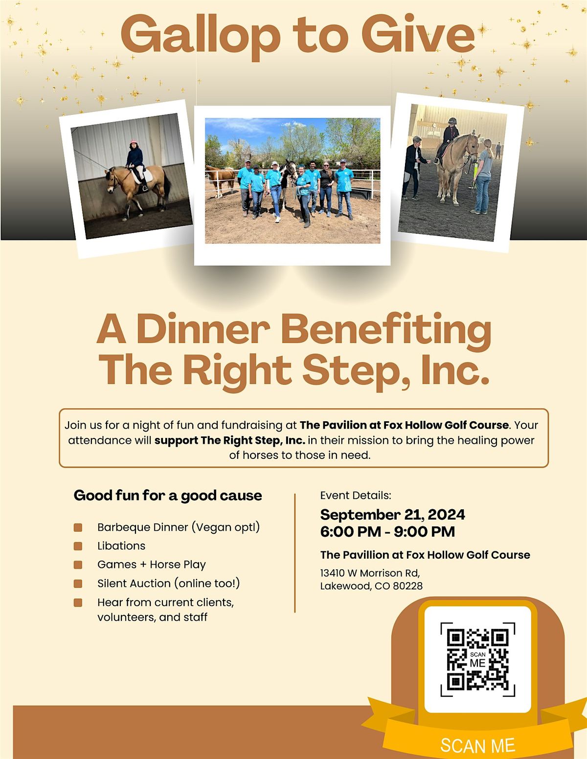 Gallop to Give- A Fundraiser Benefiting The Right Step, Inc.