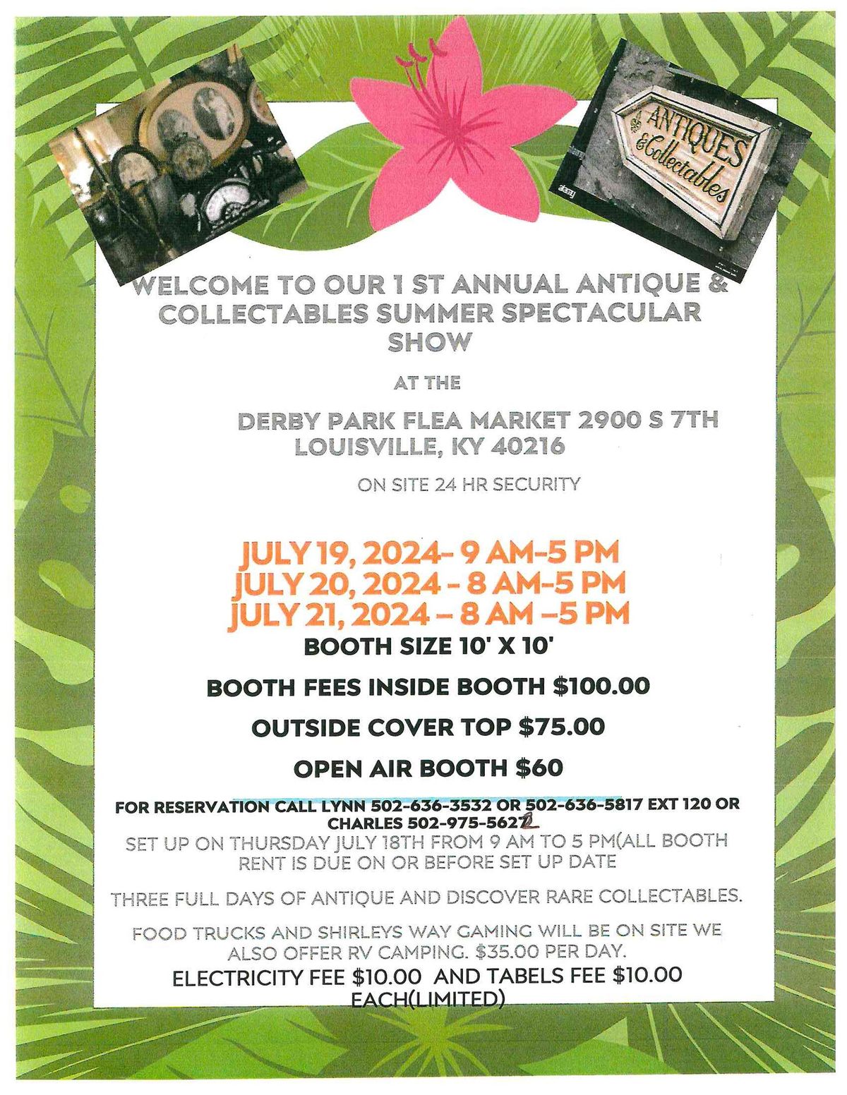 DERBY PARK 1 ST ANNUAL ANTTIQUE AND COLLECTABLE SUMMER SPECTACULAR