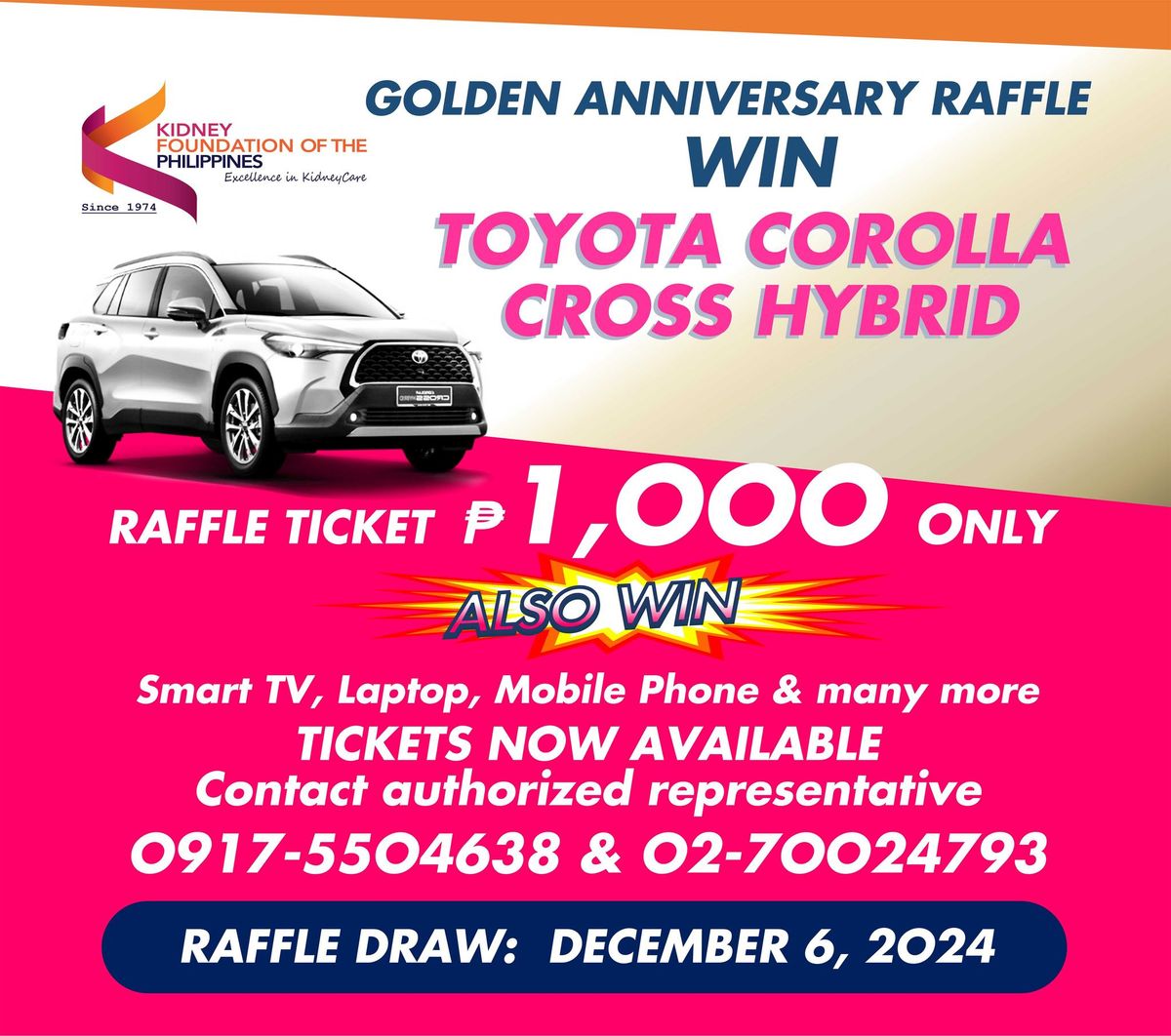 Kidney Foundation of the Philippines, Inc. Golden Anniversary Raffle