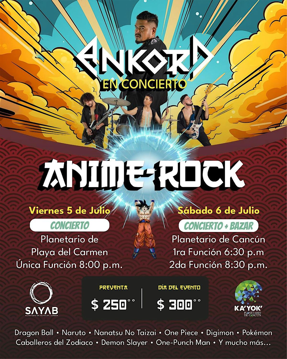 Concierto Anime - Rock - Playa del Carmen