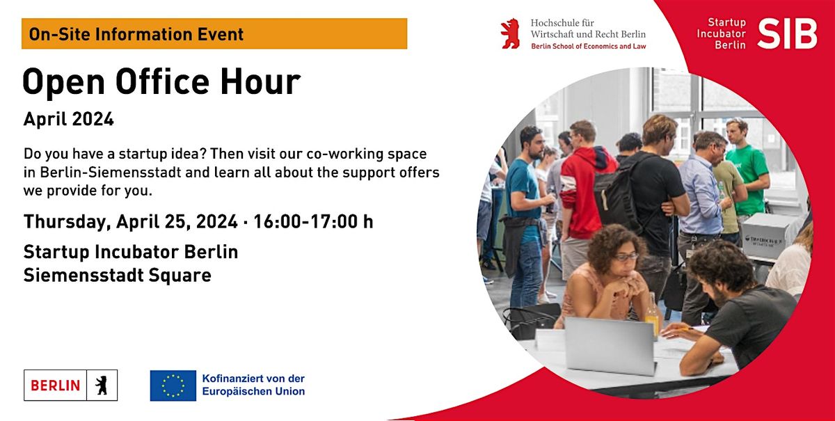 Do you have a startup idea? Come to the Open Office Hour - April 2024