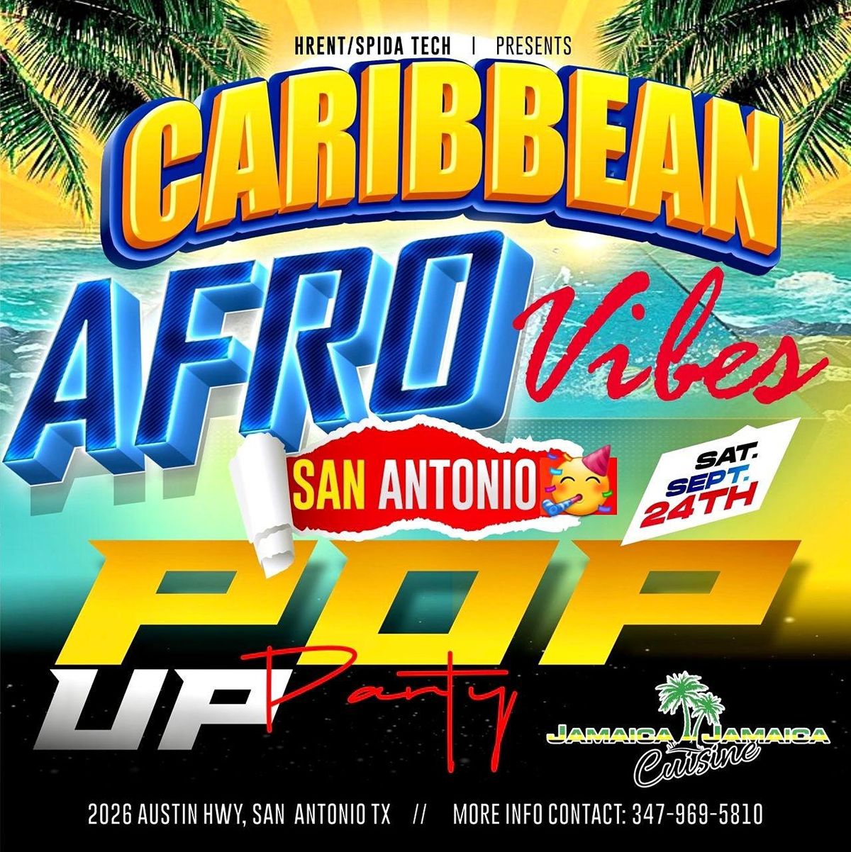 Caribbean Afro Vibes Pop Party, Jamaica Jamaica Cuisine - Austin Hwy ...