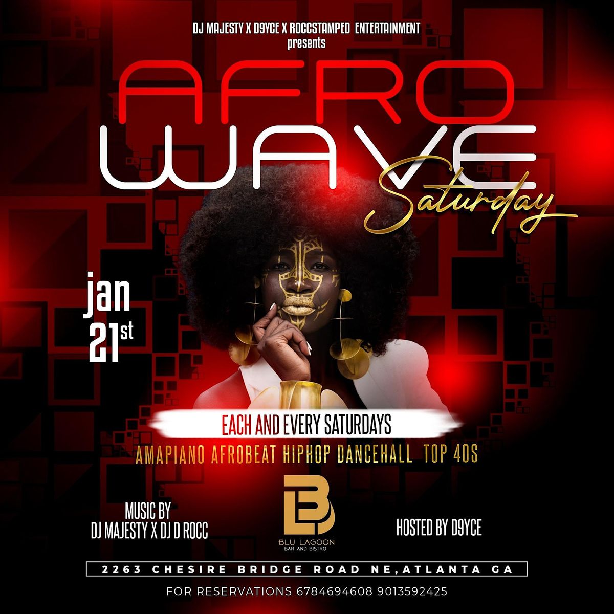 AFROWAVE SATURDAYS @BLU LAGOON ATL