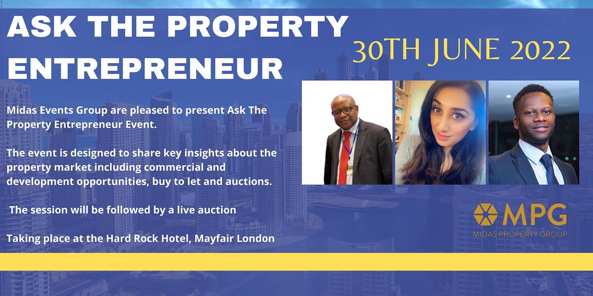 Ask The Property Entrepreneur, A Midas Pre Live Auction Event In Mayfair