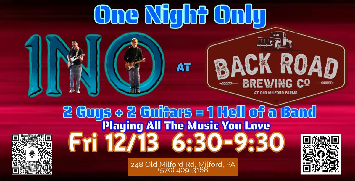 One Night Only back at Back Road Brewing Co