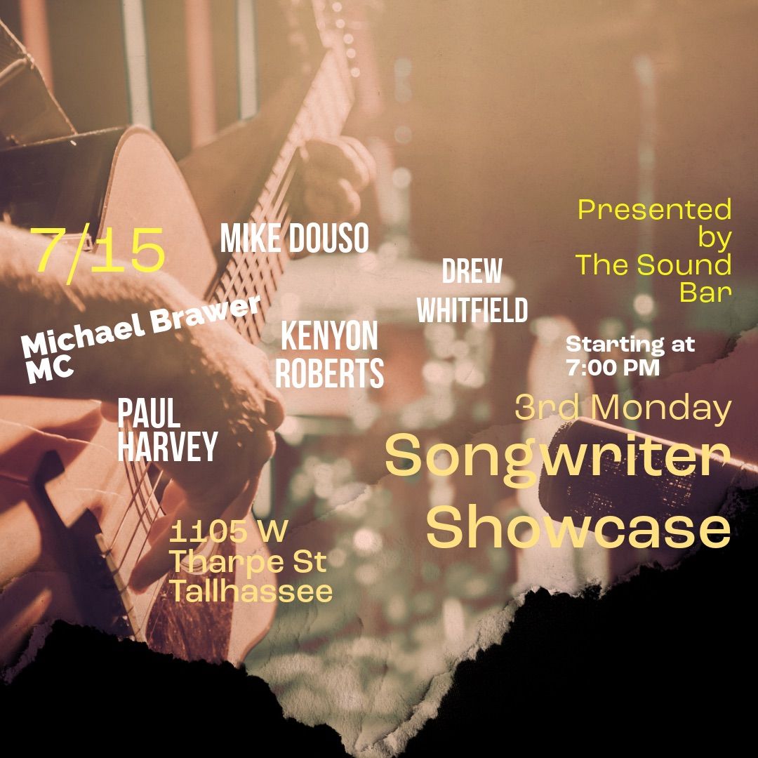 July Songwriter Showcase at the Sound Bar