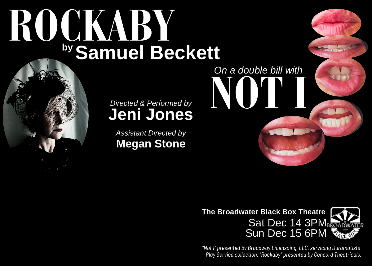 Samuel Beckett's "Not I" and "Rockaby" Performed by Jeni Jones