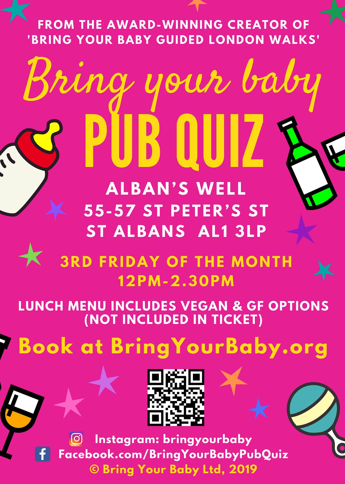 BRING YOUR BABY PUB QUIZ @ Albans's Well, ST ALBANS, HERTFORDSHIRE (AL1)