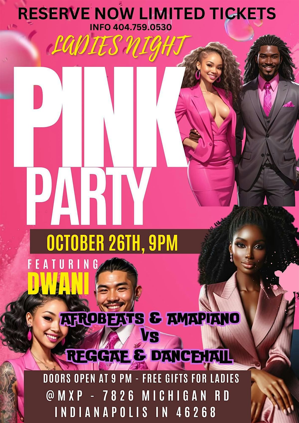 THE PINK PARTY (breast cancer awareness month) AFROBEATS VS DANCEHALL!