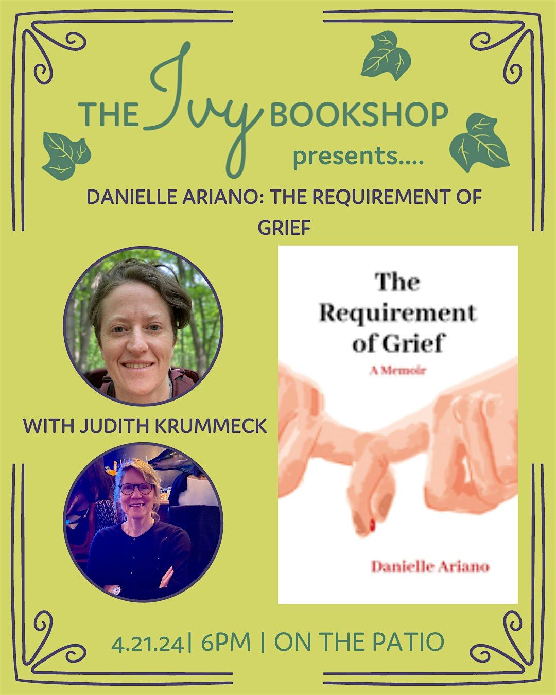 Danielle Ariano: THE REQUIREMENT OF GRIEF (with Judith Krummeck)