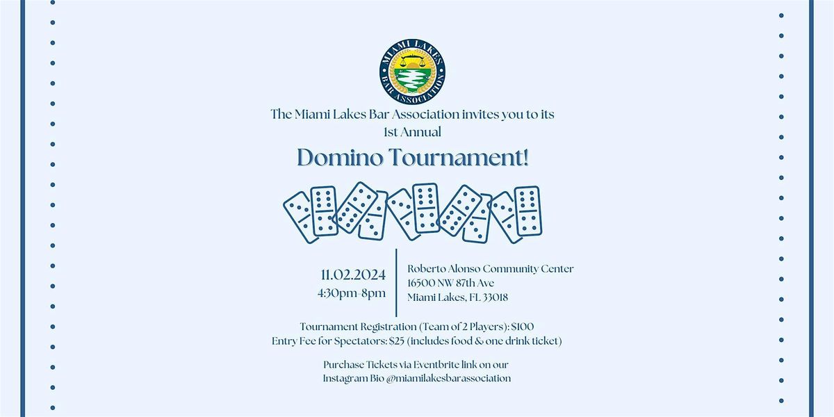 Miami Lakes Bar Association's Domino Tournament