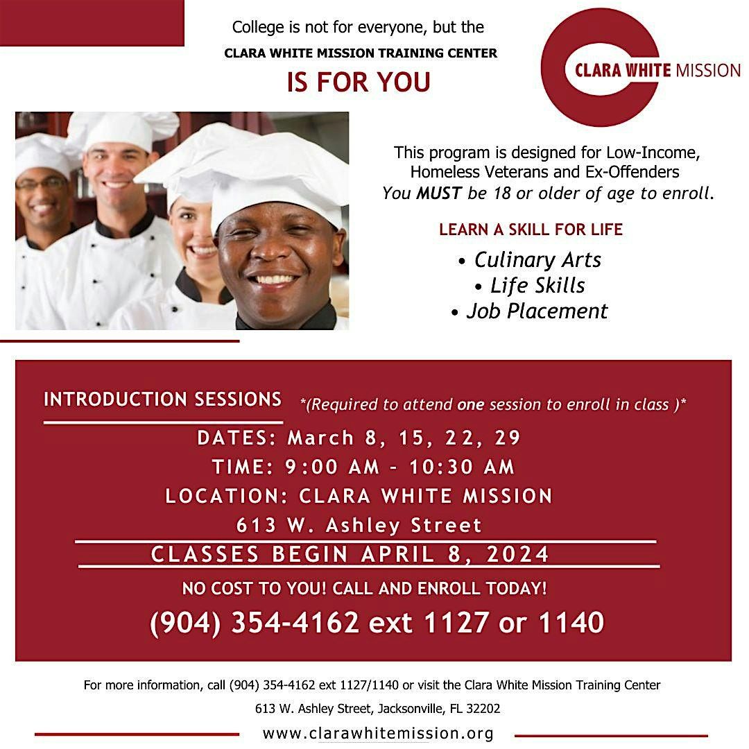 Clara White Mission Culinary Program Information Session