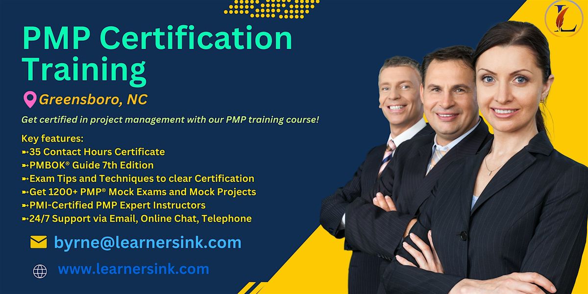 Confirmed 4 Day PMP exam prep workshop in Greensboro, NC