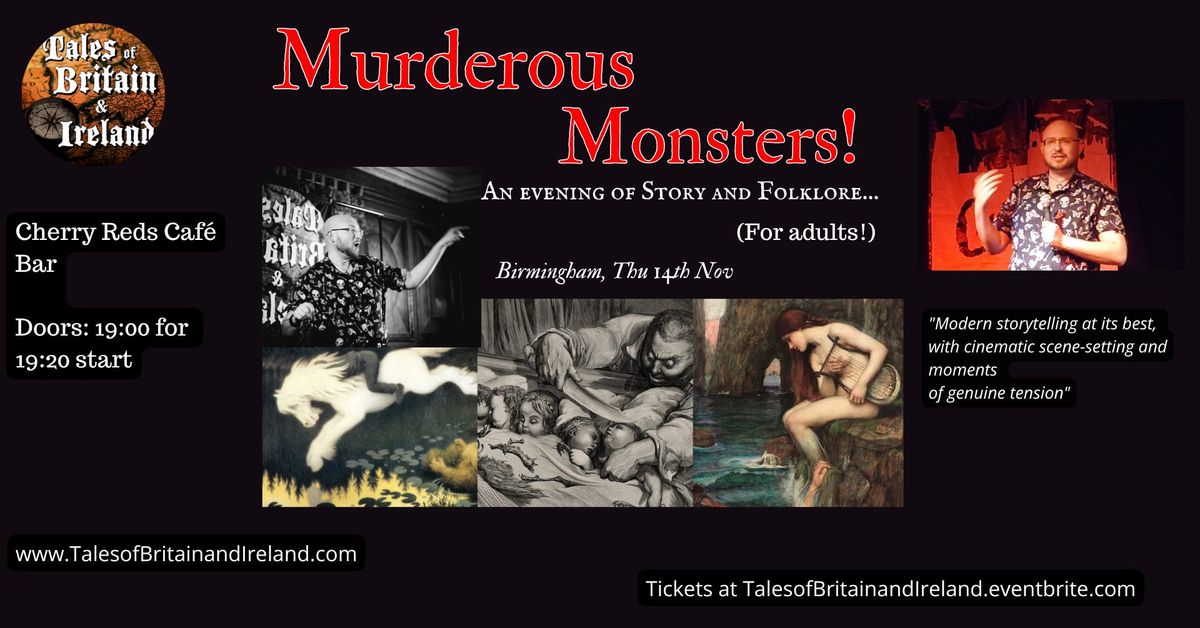 Murderous Monsters - Story telling evening for adults (Birmingham)