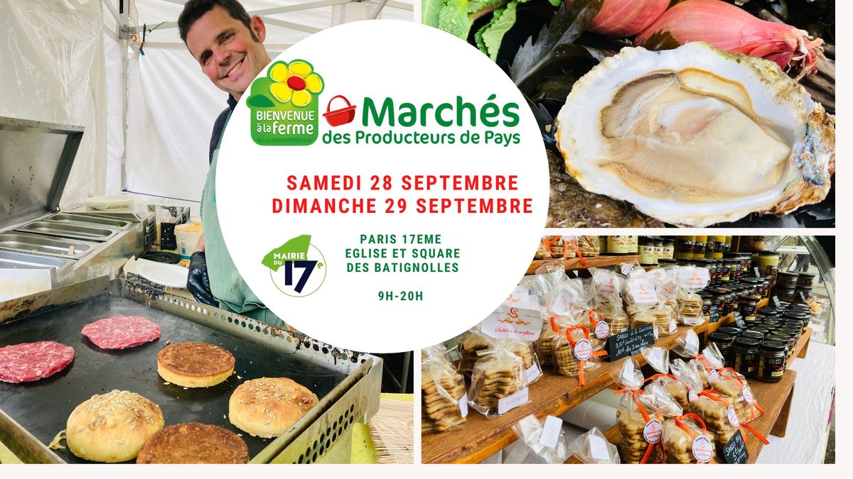 March\u00e9 des producteurs de pays Paris 17\u00e8me septembre