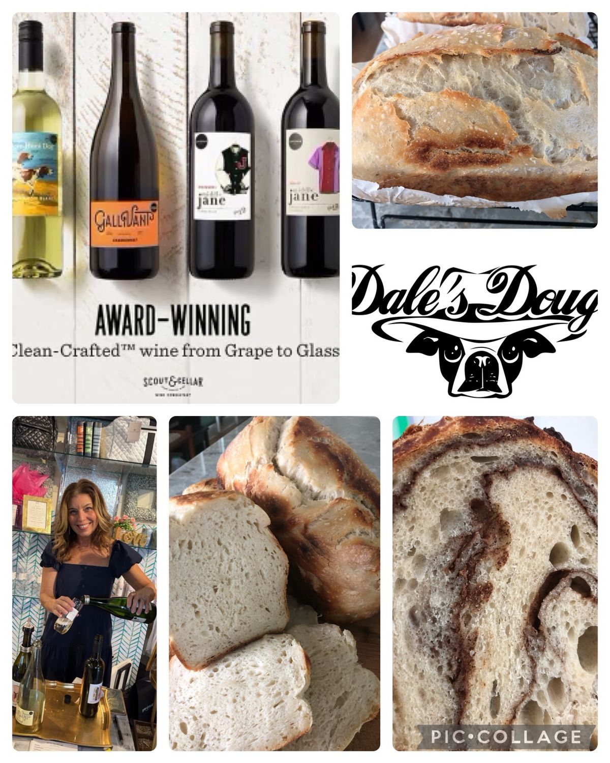 Sourdough and Wine Tasting. 