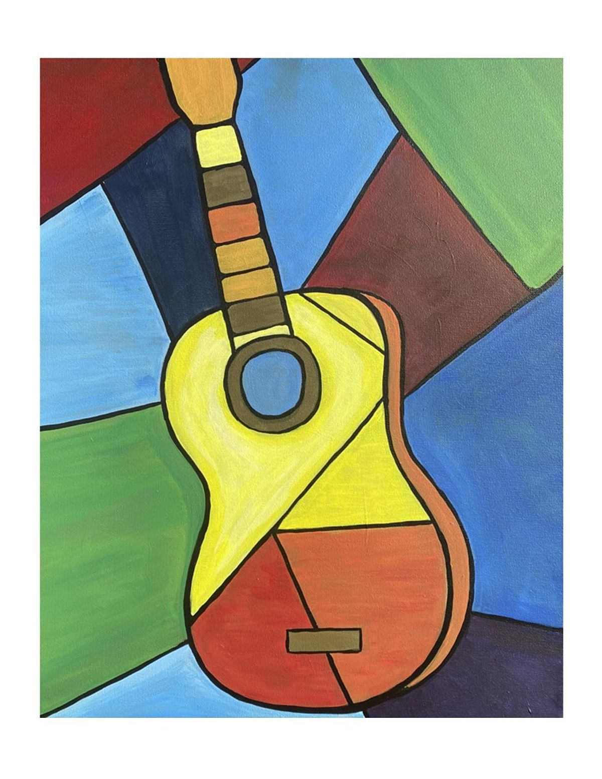 Picassos Guitar in Stained Glass Painting Event at The Union