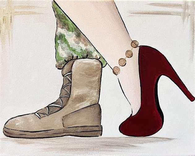 Paint & Sip for Women Veterans with Military Women's Collective (501c3)!