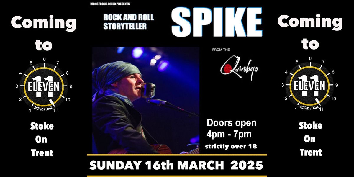 Spike rock and roll storyteller live at Eleven Stoke