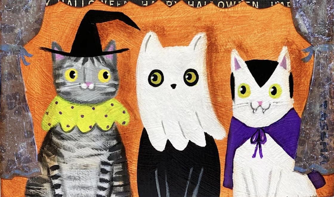 Halloween Cat Painting