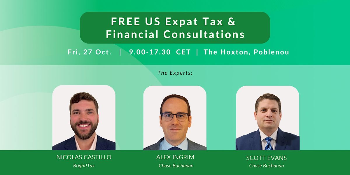 Free Consults for US Taxes & Financial Planning in Barcelona