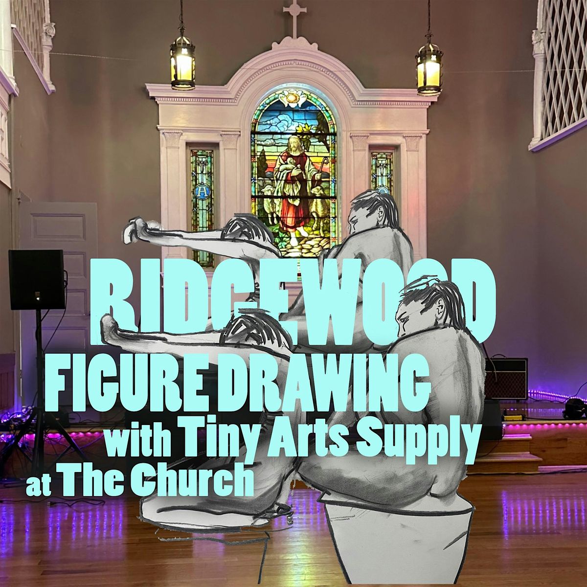Nude Figure Drawing at The Church hosted by Tiny Arts Supply