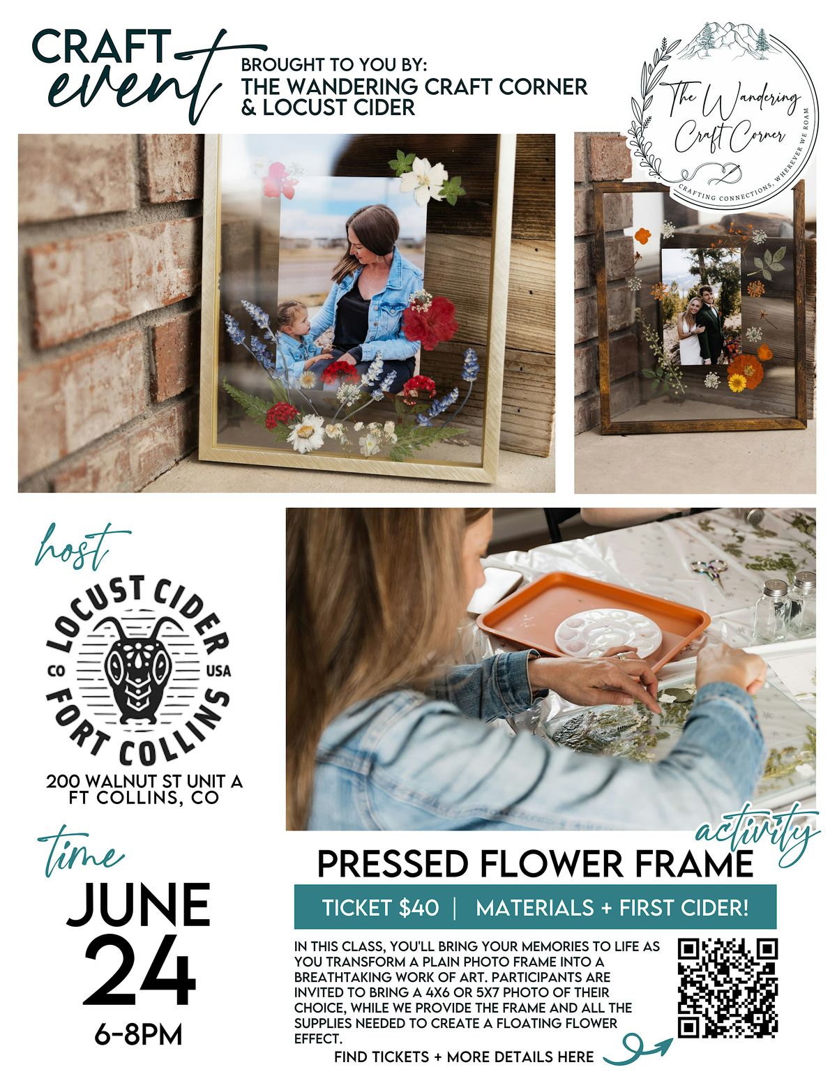 Adult Pressed Flower Frame Class