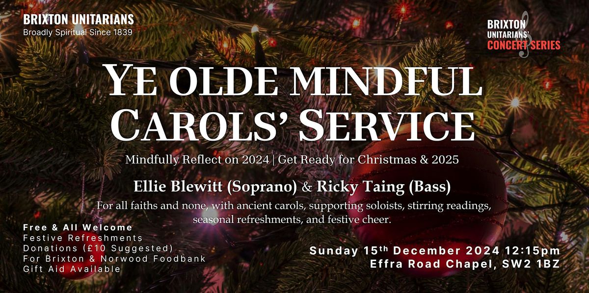 Free Ye Olde Mindful Carols' Service