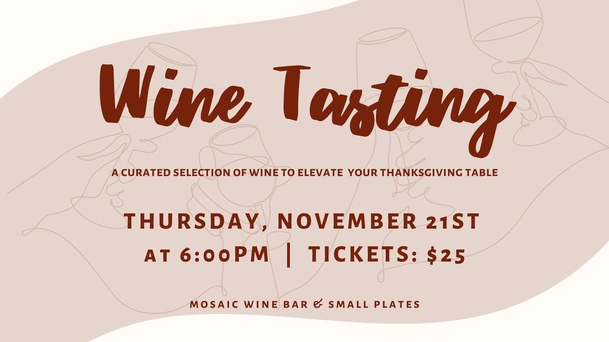 November Wine Tasting