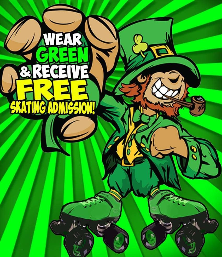 St. Patrick's Day Wear Green Skate FREE