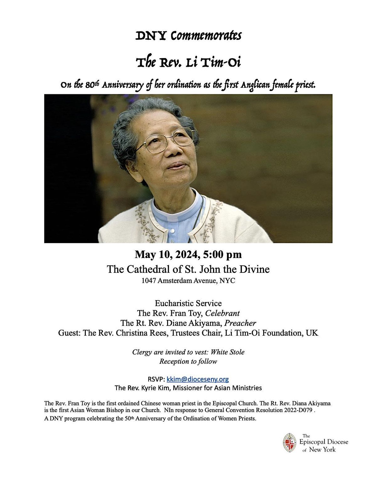 A Talk with The Rev. Christina Rees, Director of the Li Tim-Oi Foundation