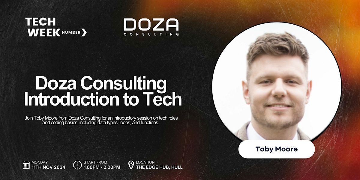 Tech Week Humber - Doza Consulting - Introduction to Tech