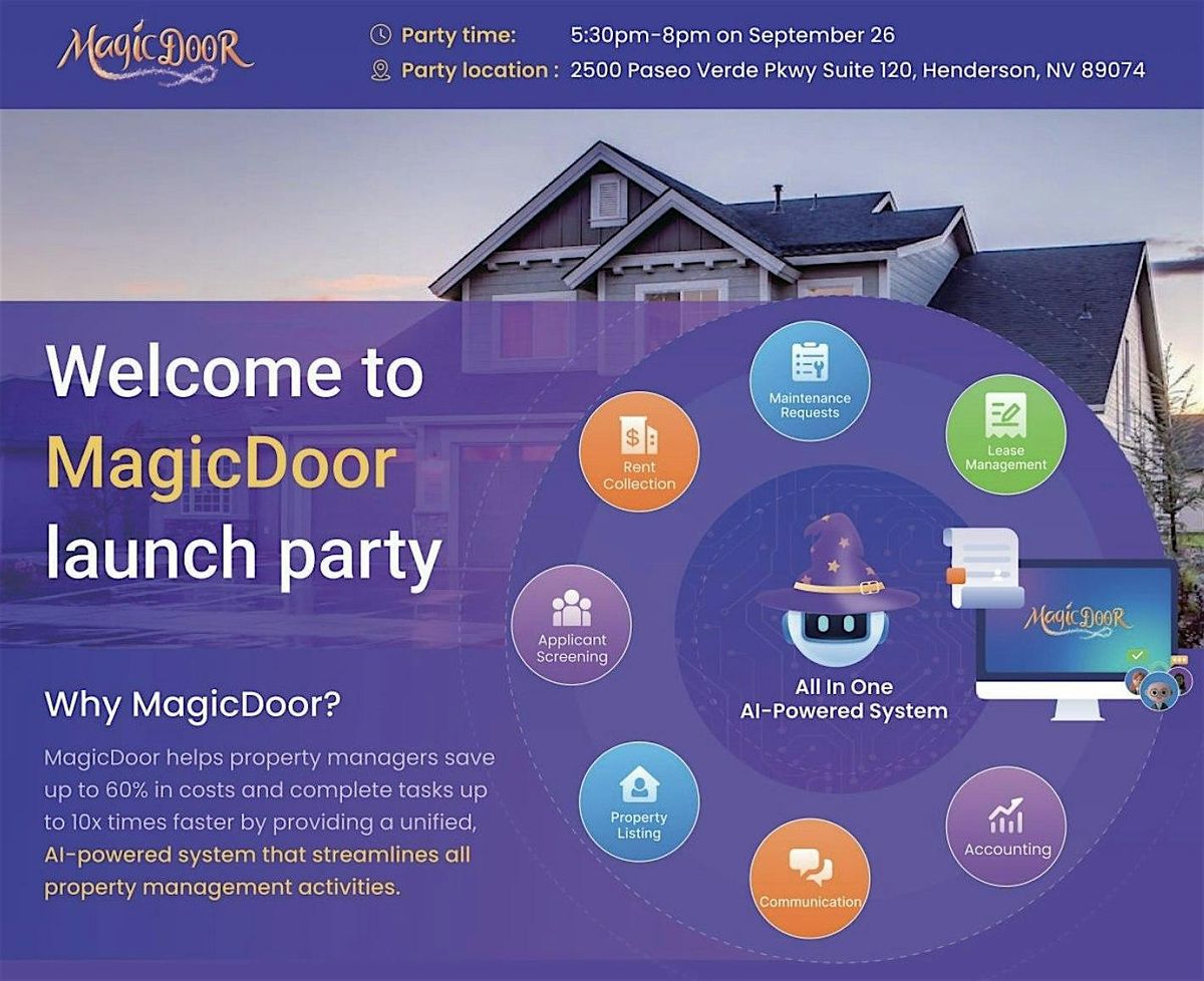 Magic Door Launch Party - AI-Enabled All-in-One Property Management Solution