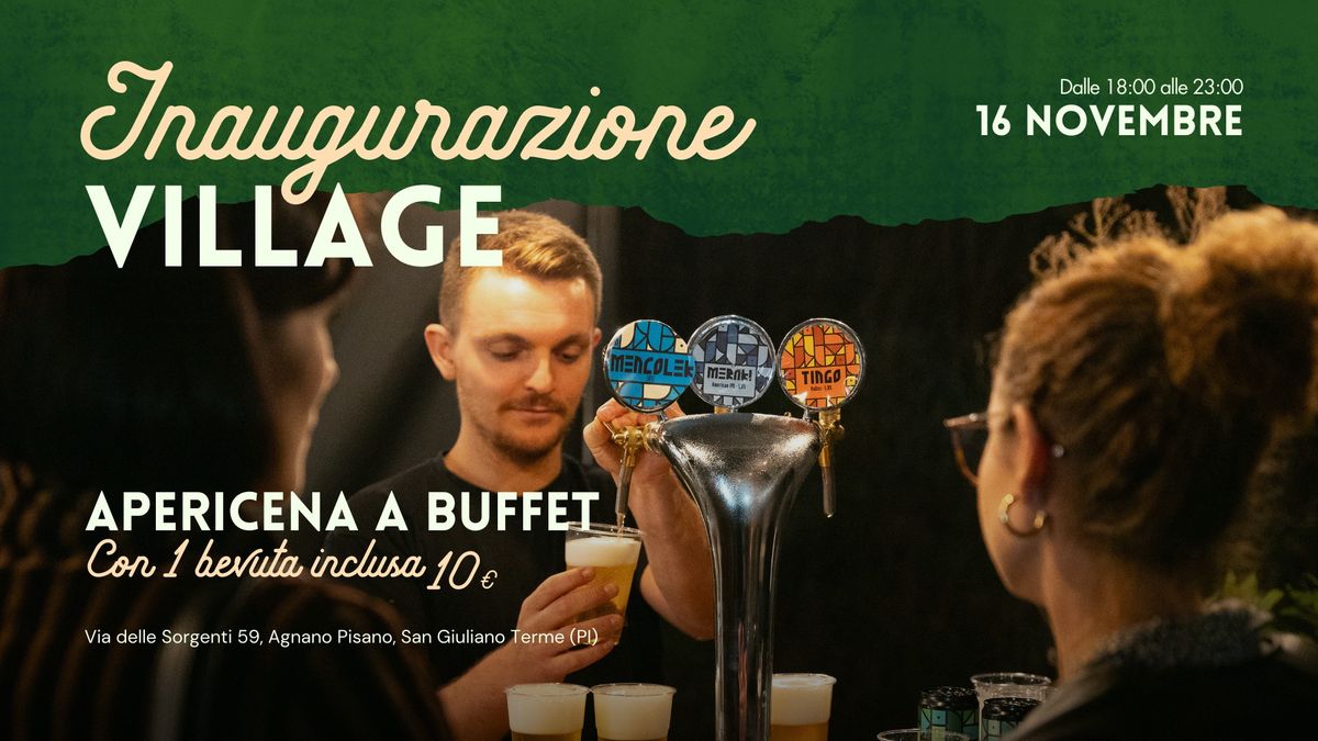 Inaugurazione Village Lungomonte - Apericena a Buffet + Bevuta 10\u20ac